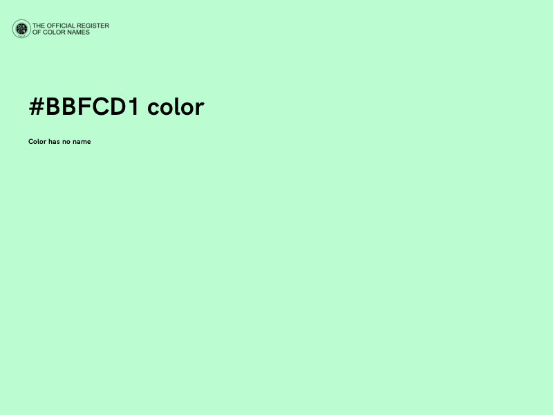 #BBFCD1 color image