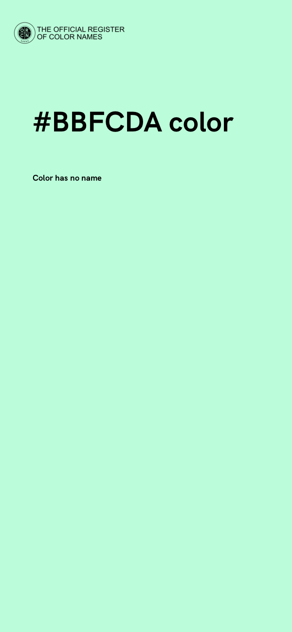 #BBFCDA color image