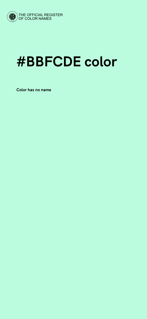 #BBFCDE color image
