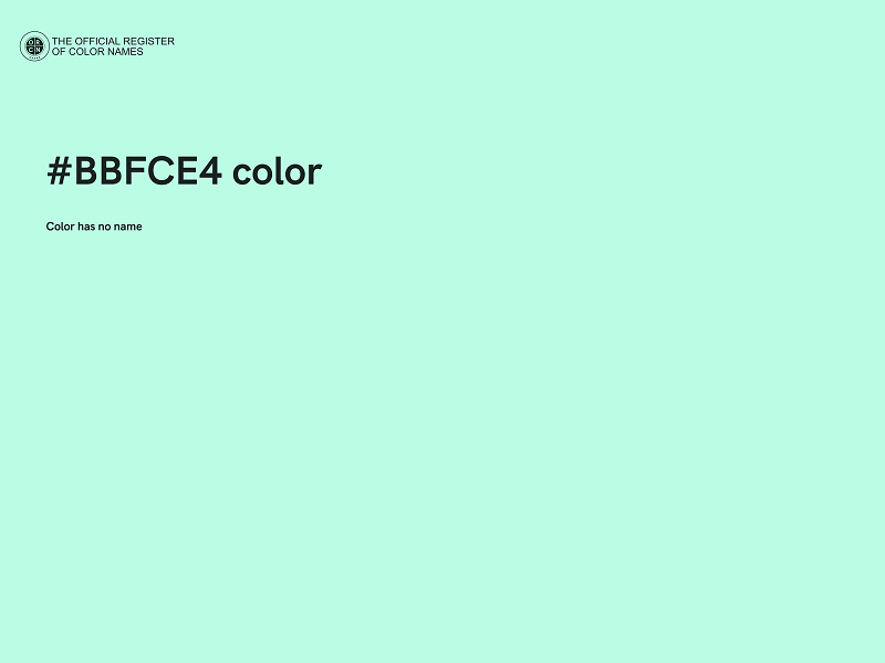 #BBFCE4 color image