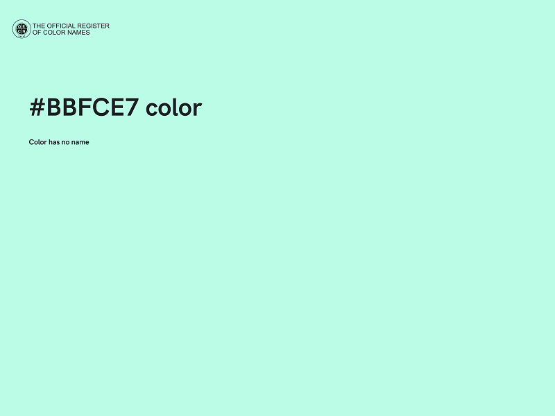 #BBFCE7 color image