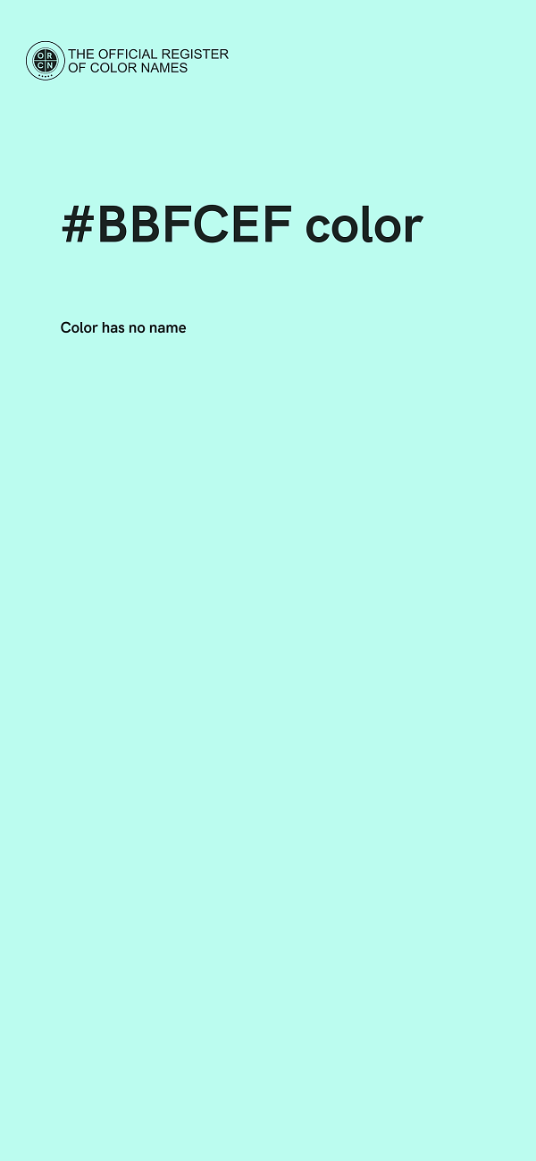 #BBFCEF color image