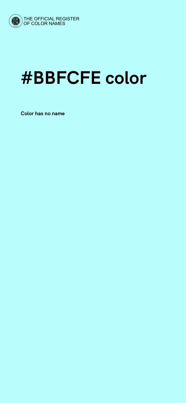 #BBFCFE color image