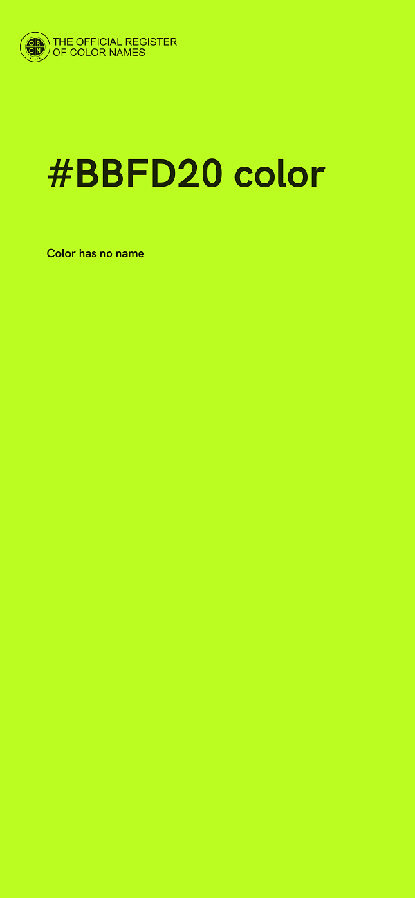 #BBFD20 color image