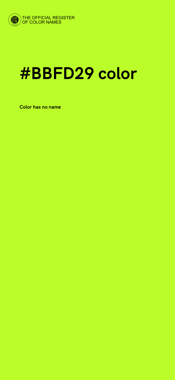 #BBFD29 color image