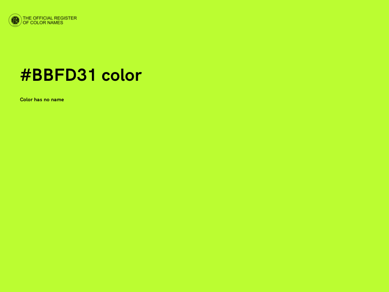 #BBFD31 color image