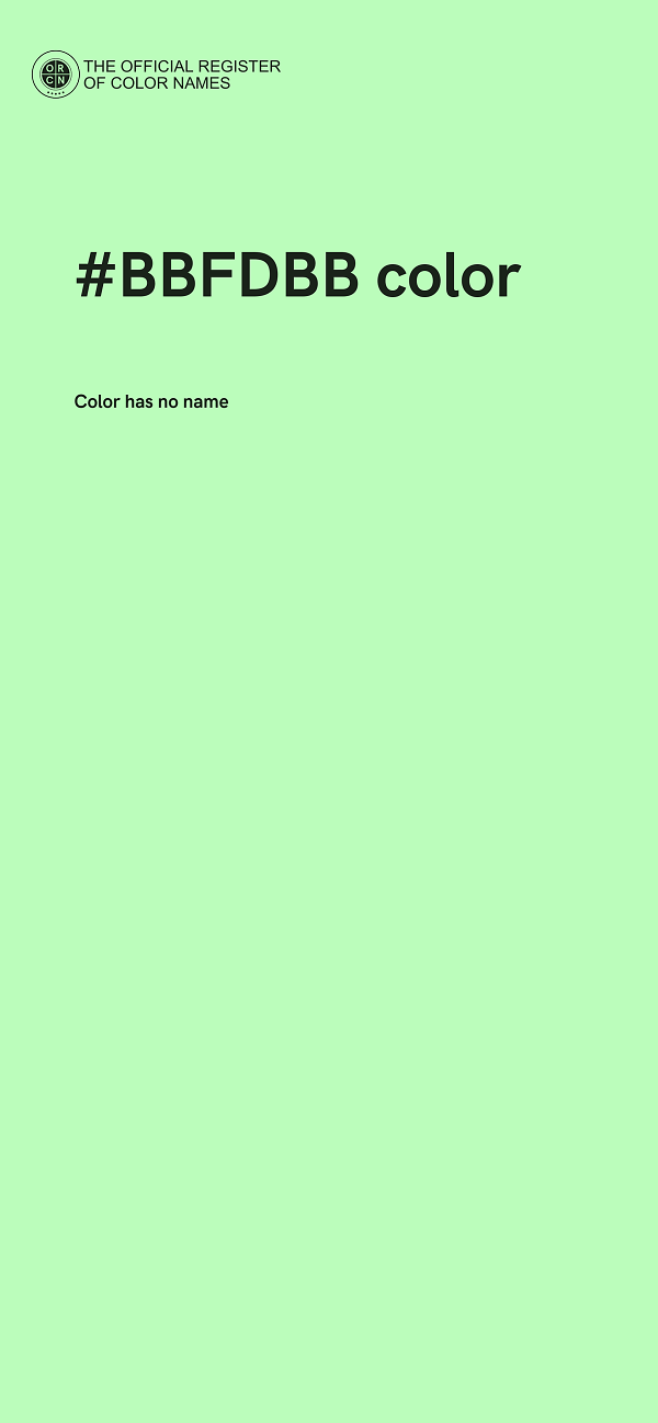 #BBFDBB color image
