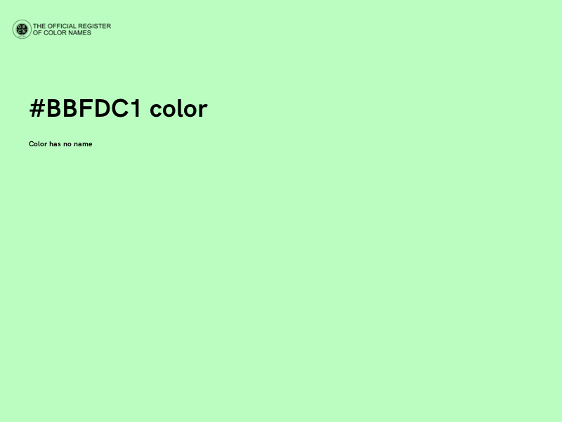 #BBFDC1 color image
