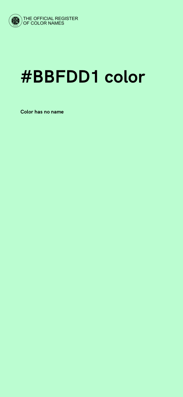 #BBFDD1 color image