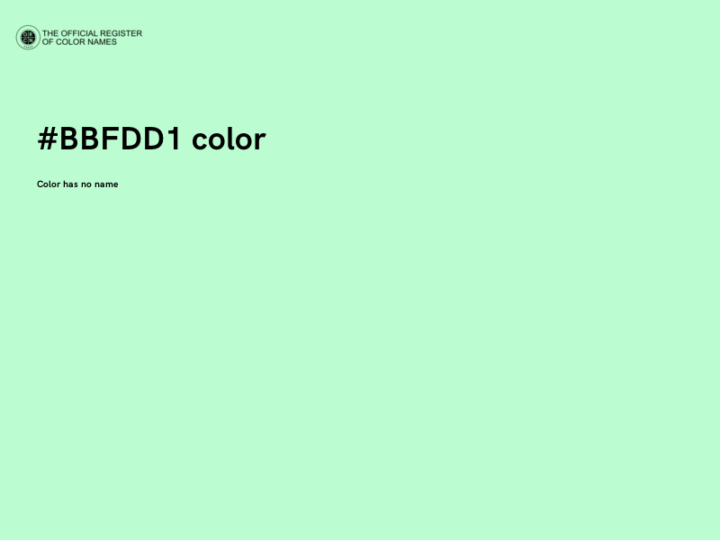 #BBFDD1 color image