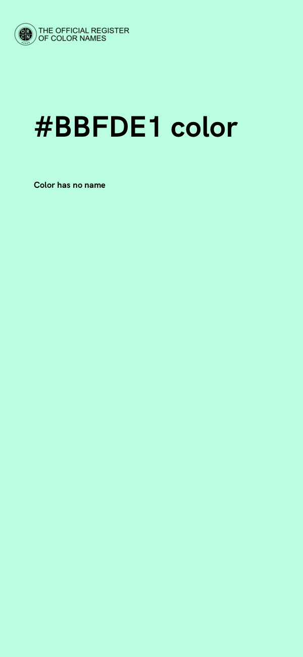 #BBFDE1 color image