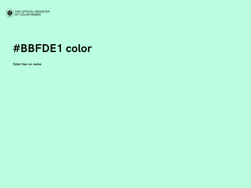 #BBFDE1 color image