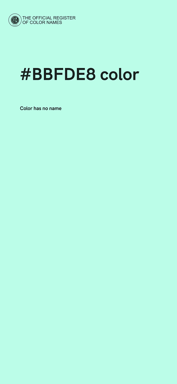 #BBFDE8 color image