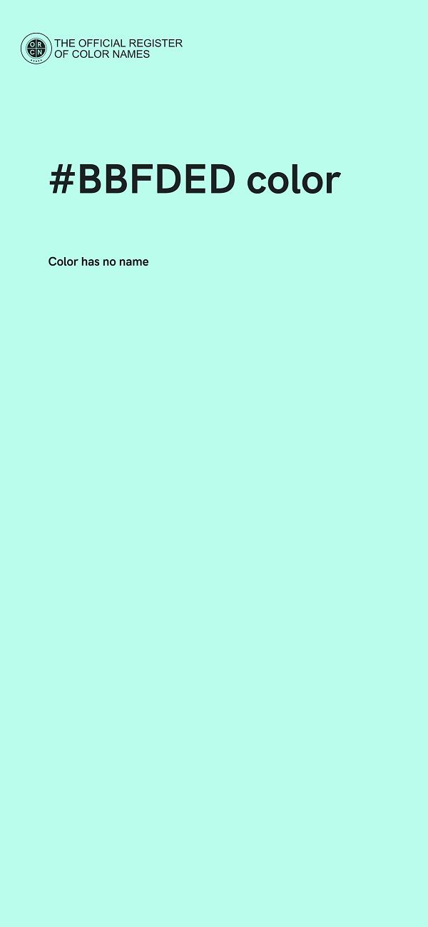 #BBFDED color image