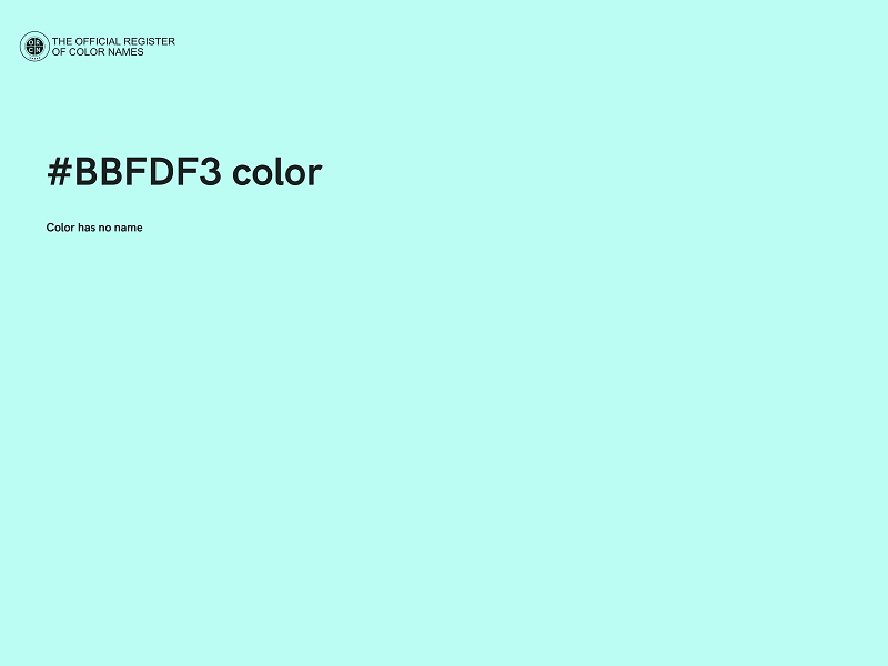 #BBFDF3 color image