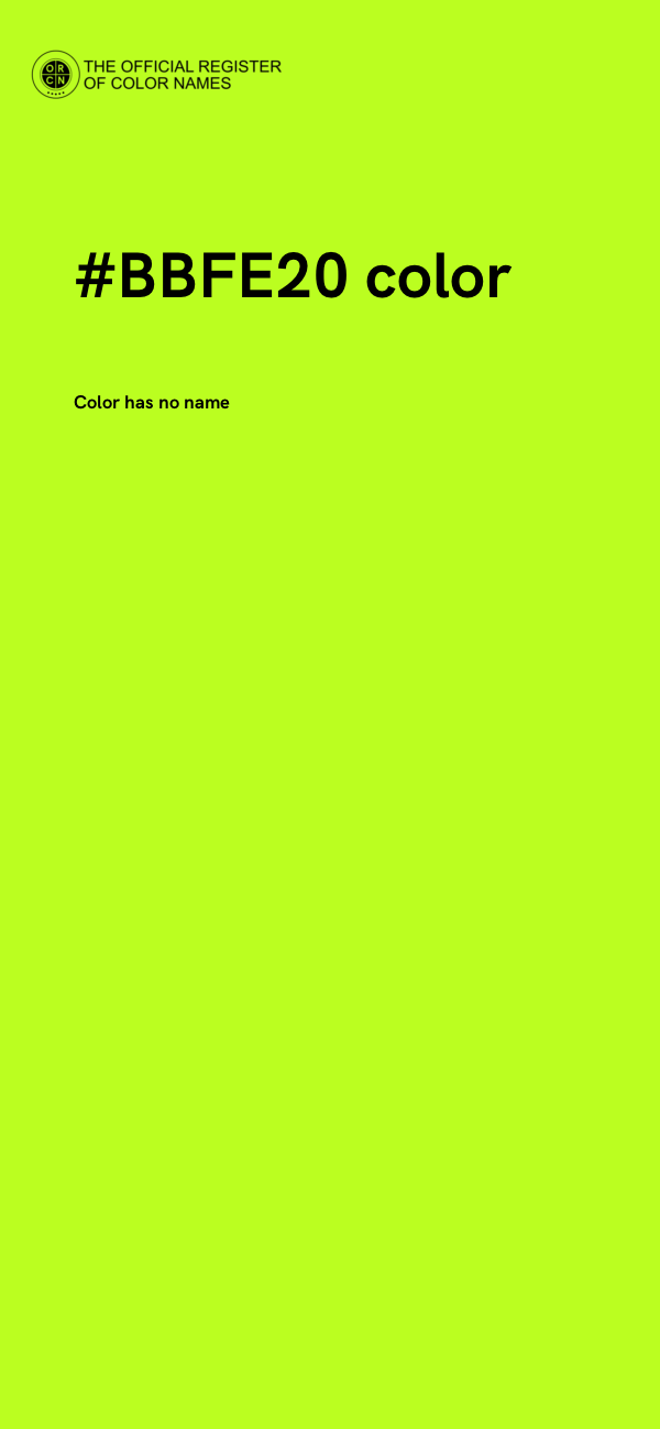 #BBFE20 color image