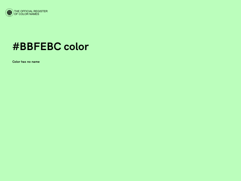 #BBFEBC color image