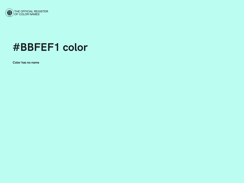 #BBFEF1 color image