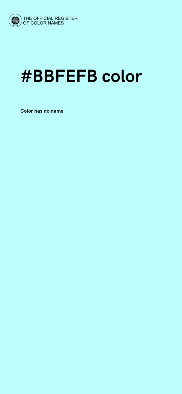 #BBFEFB color image