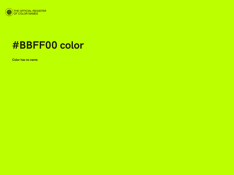 #BBFF00 color image