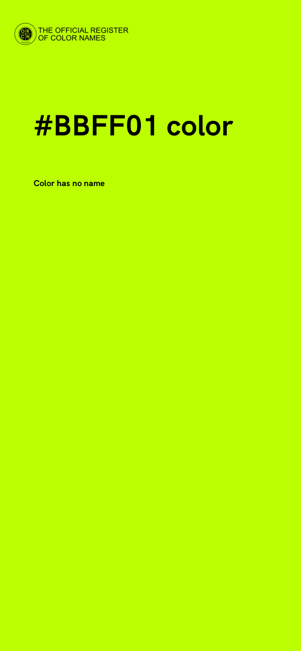 #BBFF01 color image