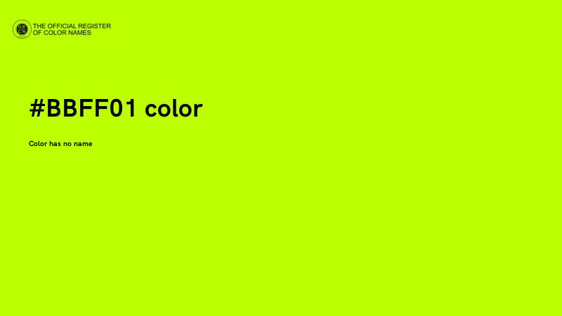 #BBFF01 color image