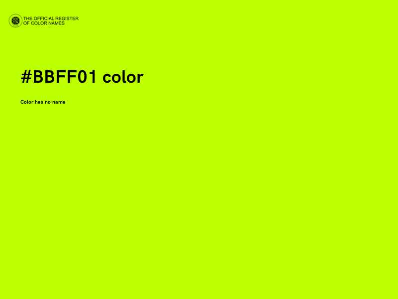 #BBFF01 color image