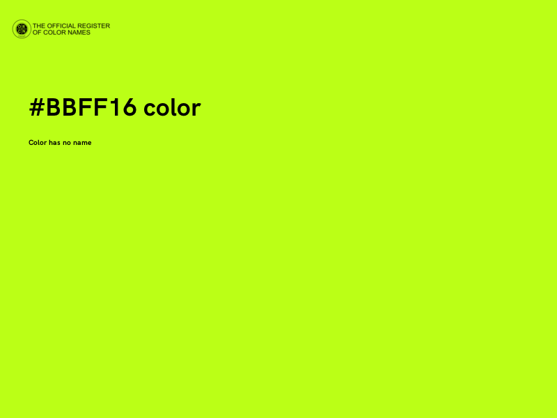 #BBFF16 color image