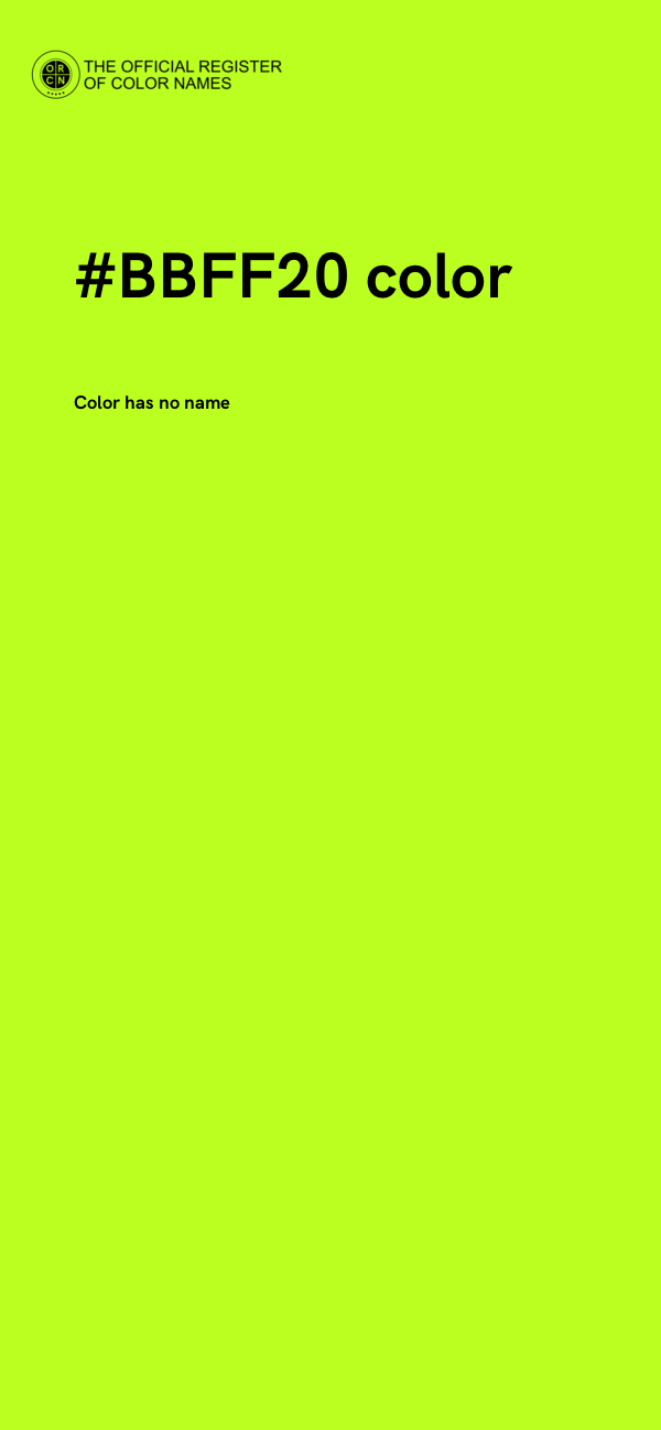 #BBFF20 color image
