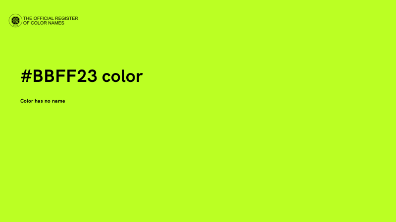 #BBFF23 color image