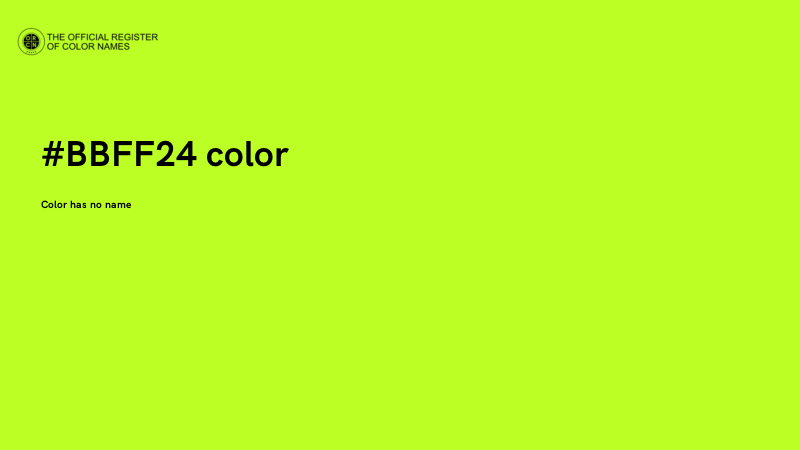 #BBFF24 color image
