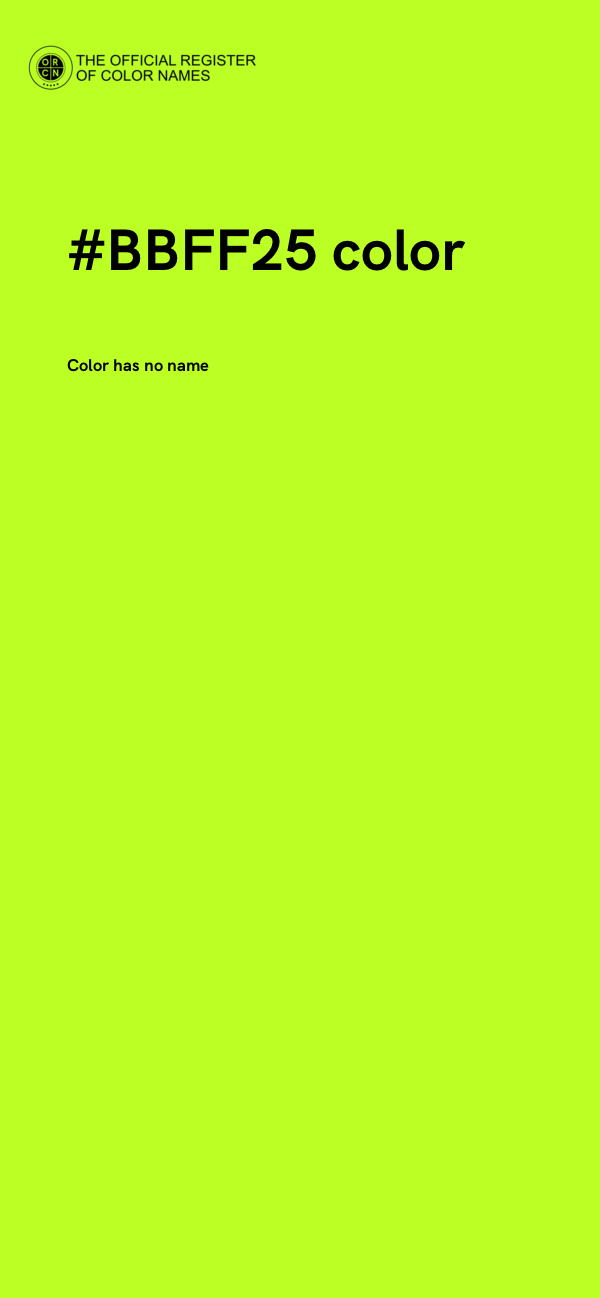 #BBFF25 color image