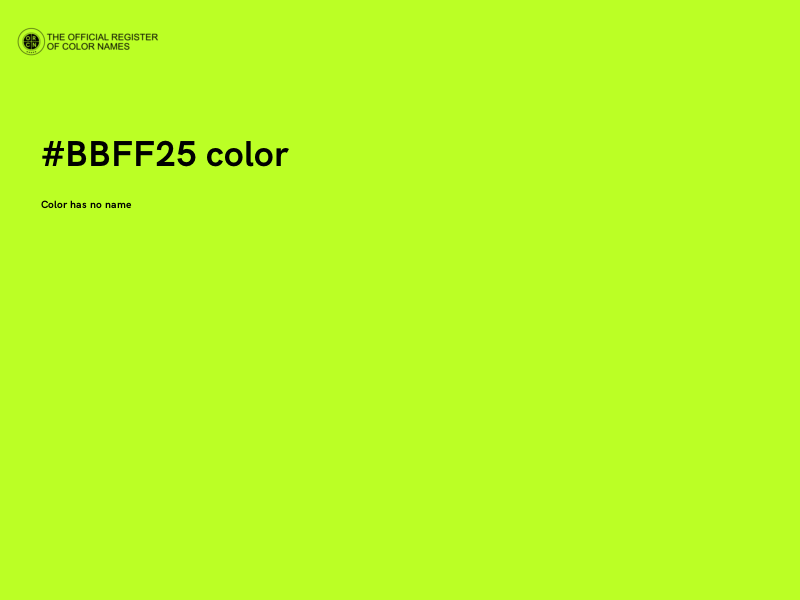 #BBFF25 color image