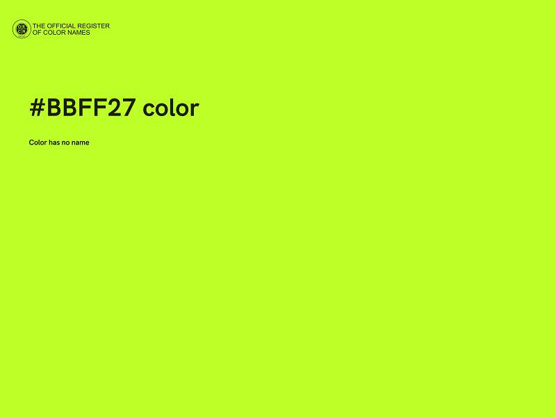 #BBFF27 color image