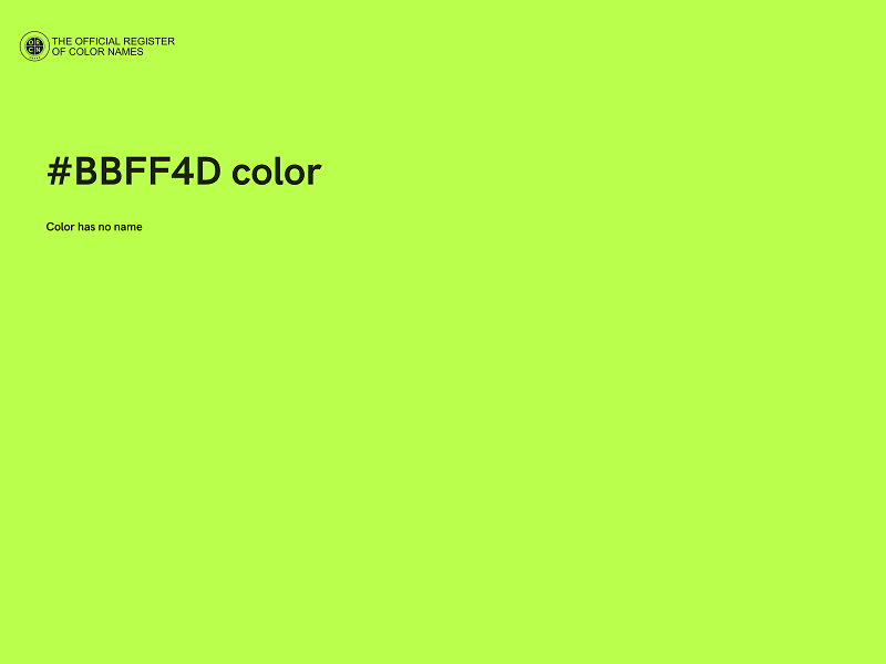 #BBFF4D color image