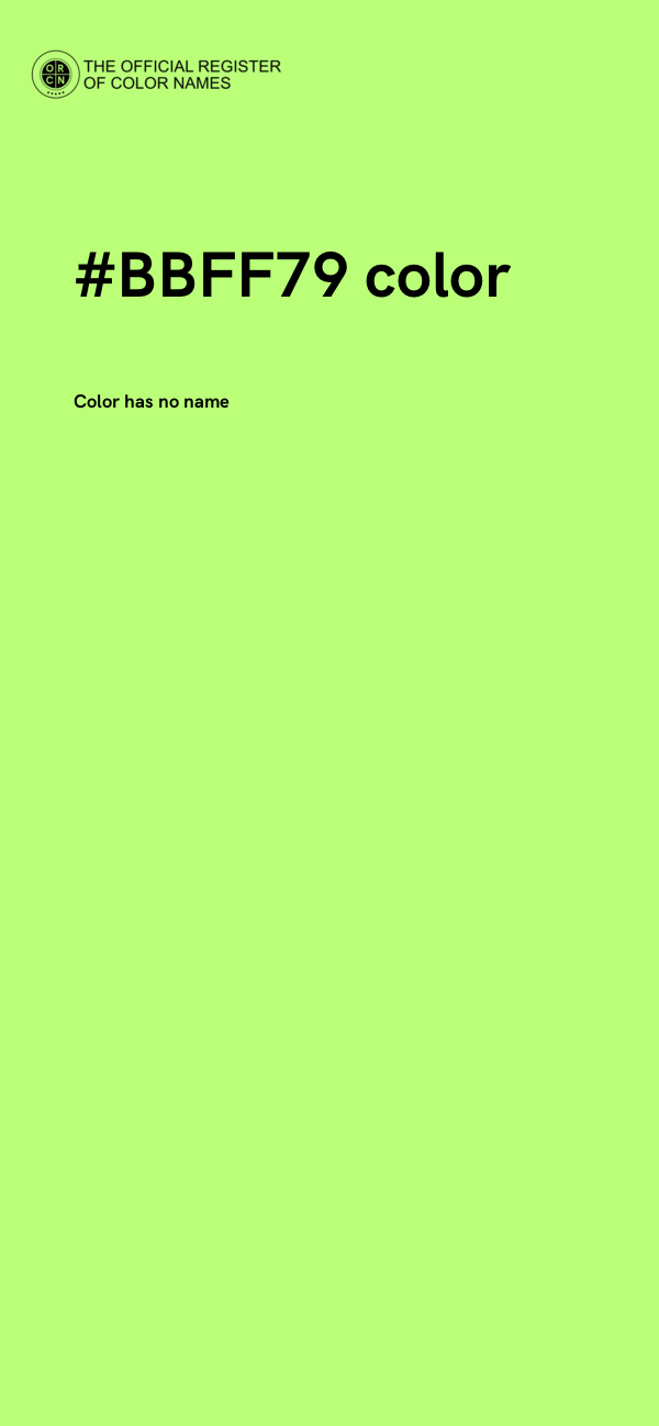 #BBFF79 color image