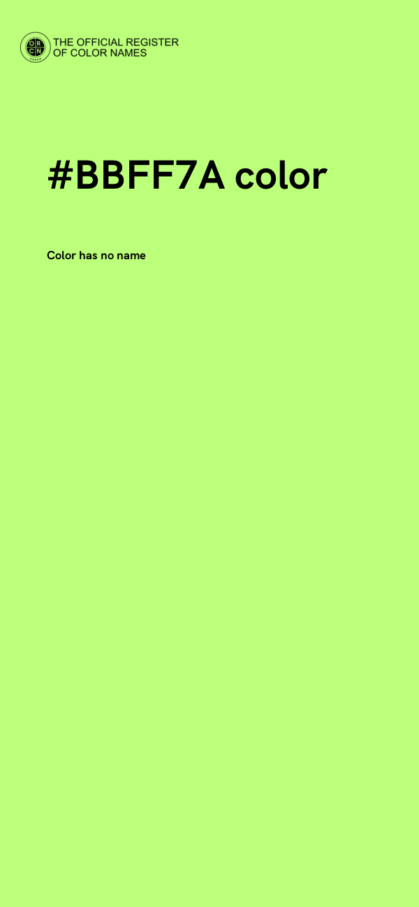 #BBFF7A color image