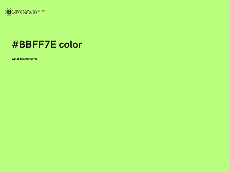 #BBFF7E color image