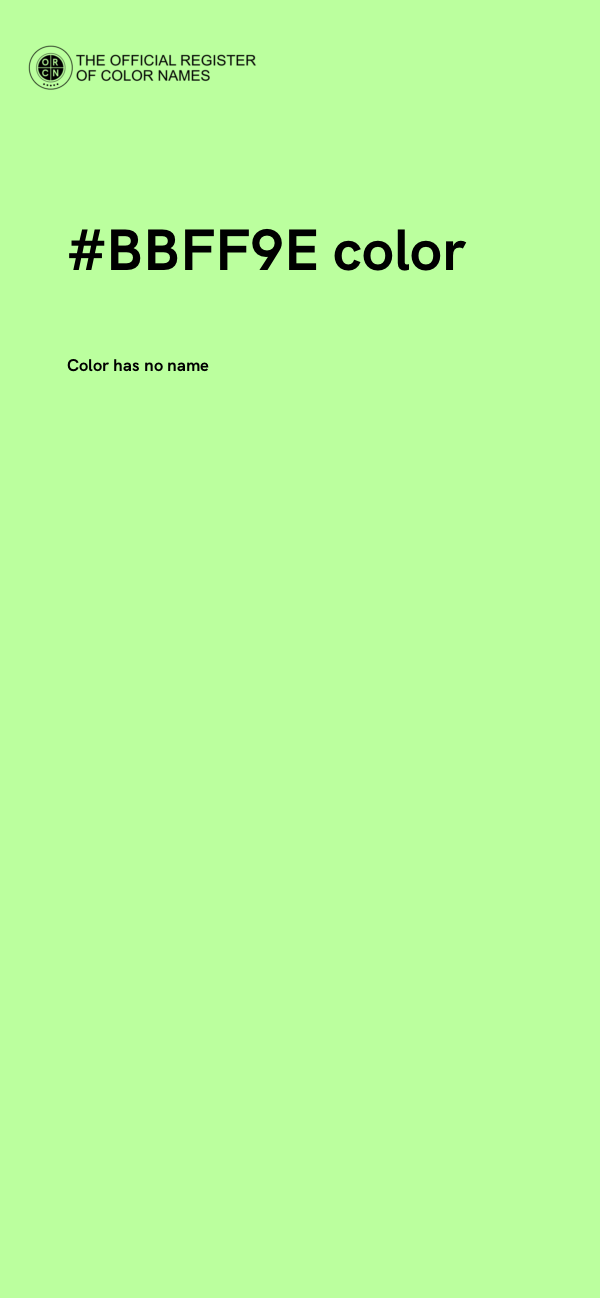 #BBFF9E color image