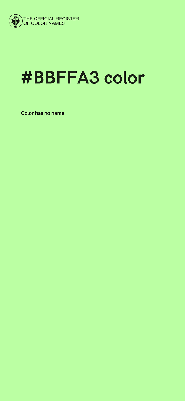 #BBFFA3 color image
