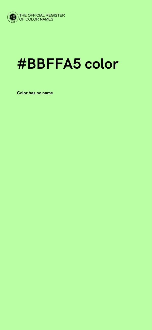 #BBFFA5 color image