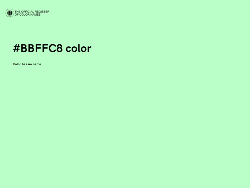 #BBFFC8 color image