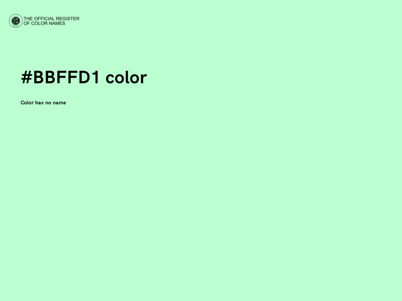 #BBFFD1 color image