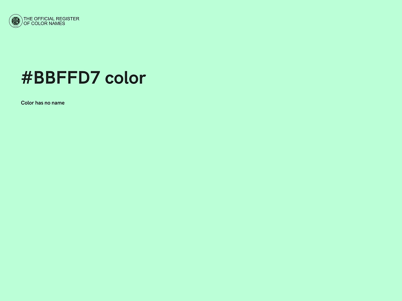 #BBFFD7 color image