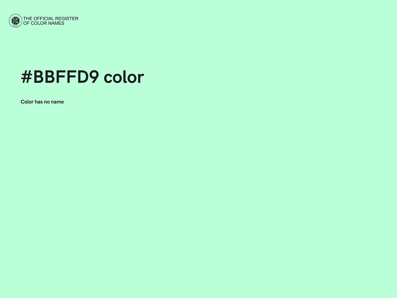 #BBFFD9 color image