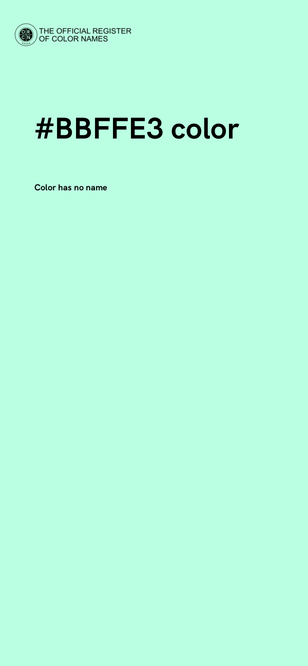 #BBFFE3 color image