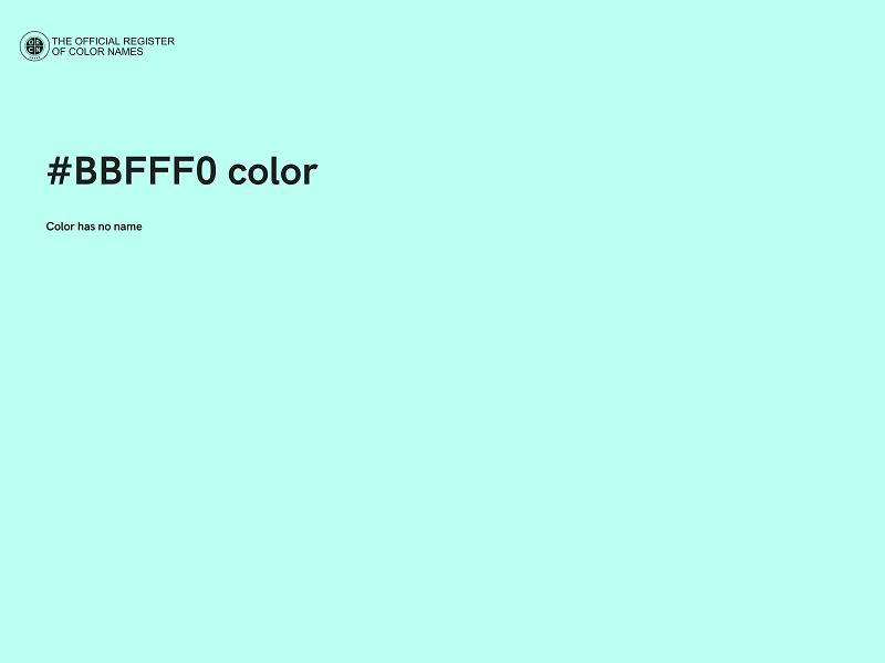 #BBFFF0 color image