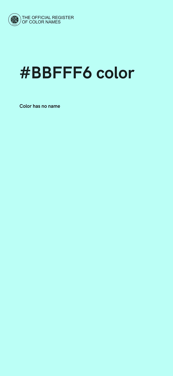 #BBFFF6 color image