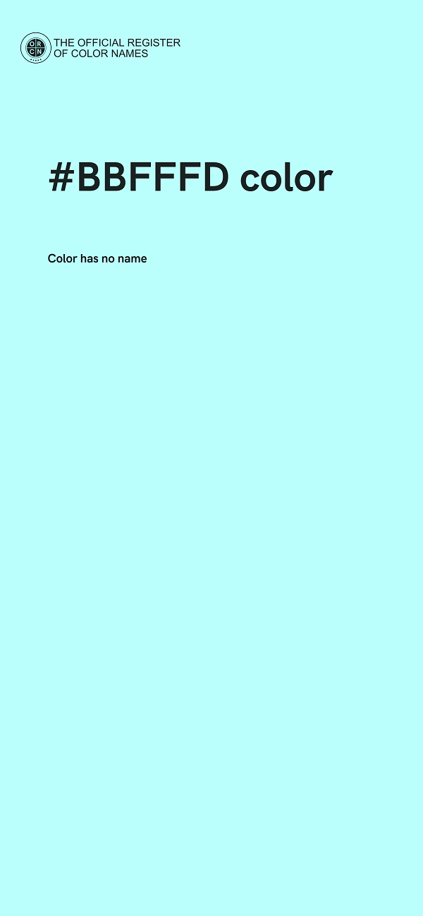 #BBFFFD color image