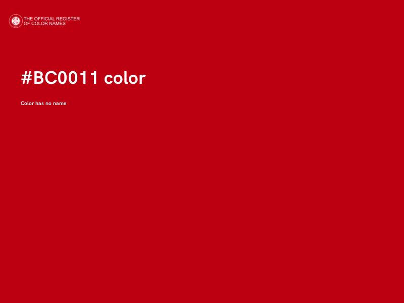 #BC0011 color image